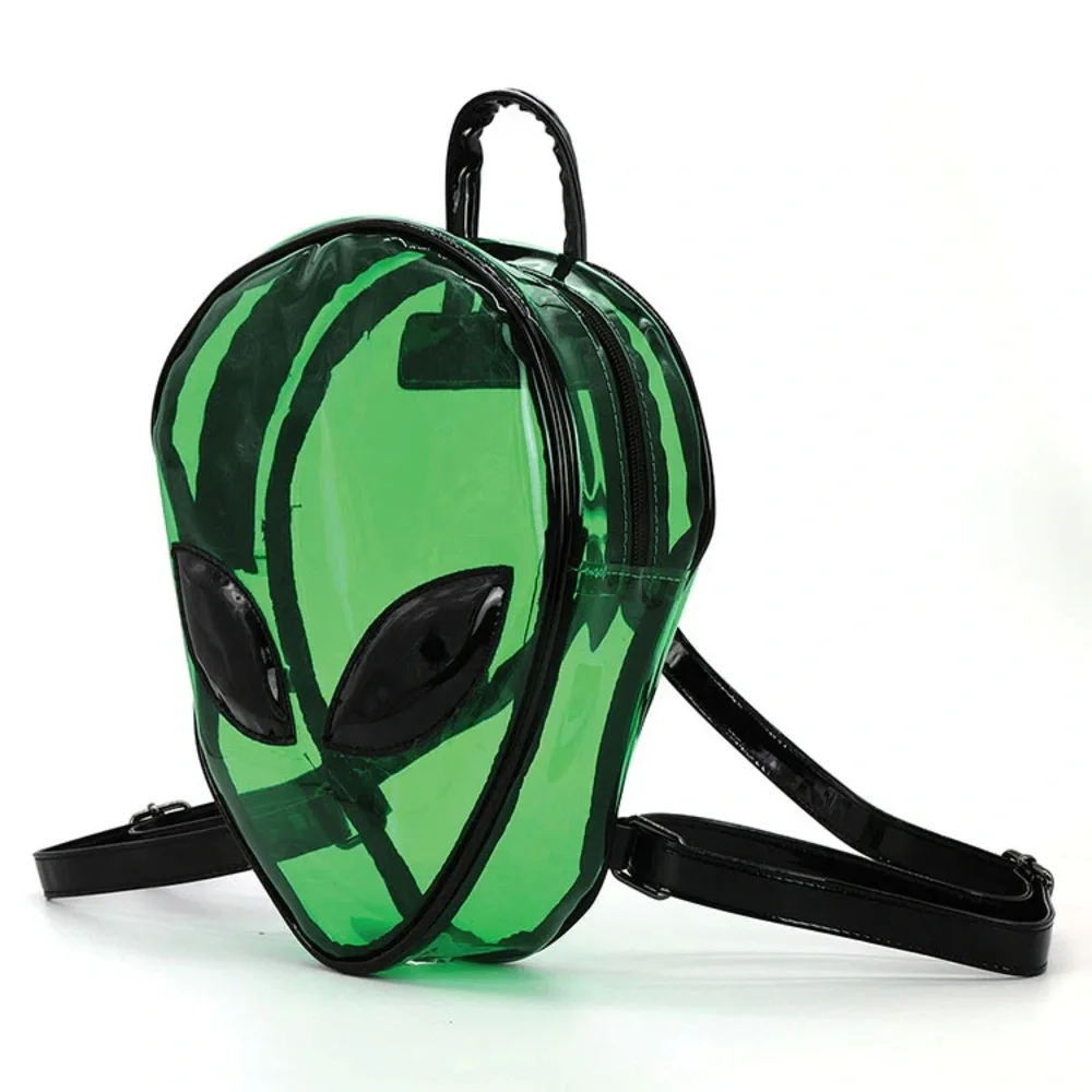 Green Alien Face Backpack